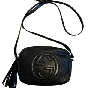 Gucci Black Pebbled Leather Soho
Disco Bag